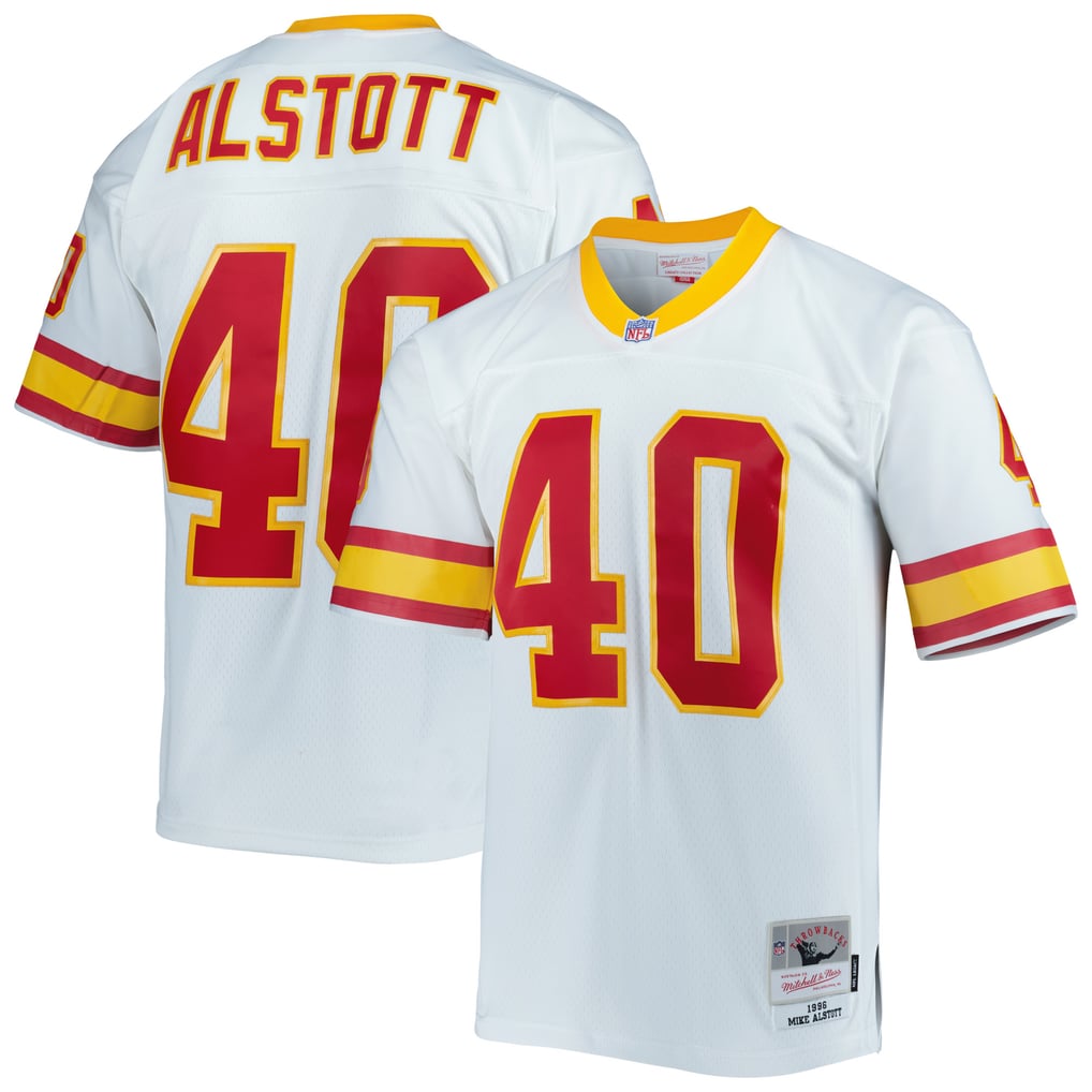 Men's Tampa Bay Buccaneers Mike Alstott Mitchell & Ness White Legacy Replica Jersey - Image 2