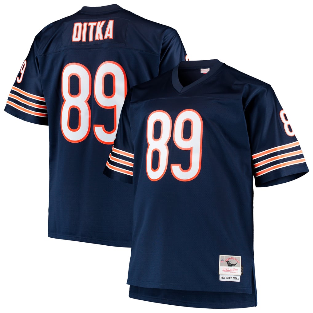 Men's Chicago Bears Mike Ditka Mitchell & Ness Navy Big & Tall 1966 Retired Player Replica Jersey - Image 2