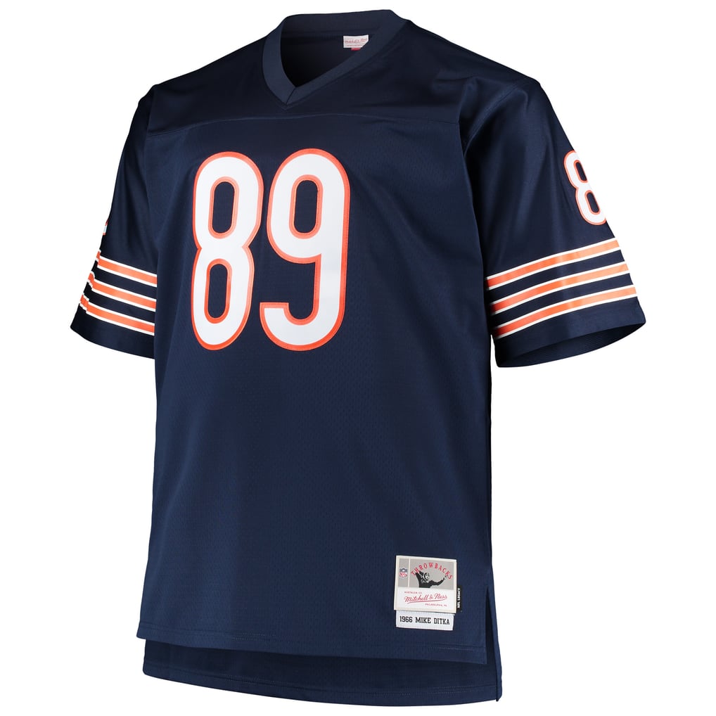 Men's Chicago Bears Mike Ditka Mitchell & Ness Navy Big & Tall 1966 Retired Player Replica Jersey - Image 3
