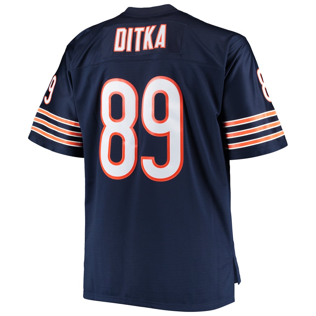 Men's Chicago Bears Mike Ditka Mitchell & Ness Navy Big & Tall 1966 Retired Player Replica Jersey - Image 4