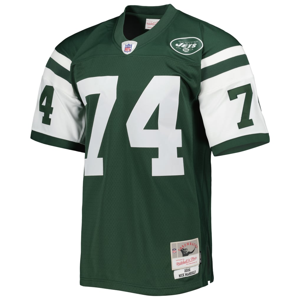 Men's New York Jets Nick Mangold Mitchell & Ness Green Legacy Replica Jersey - Image 3