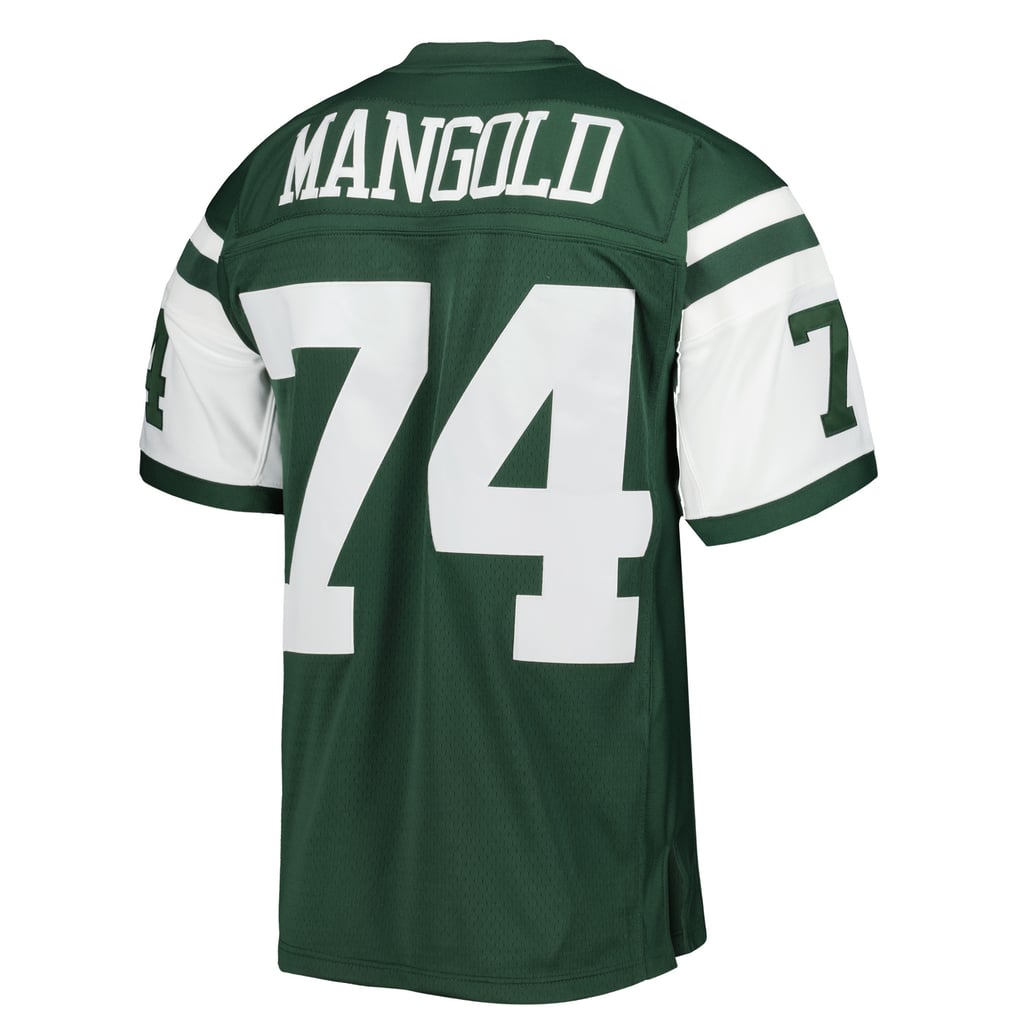 Men's New York Jets Nick Mangold Mitchell & Ness Green Legacy Replica Jersey - Image 4