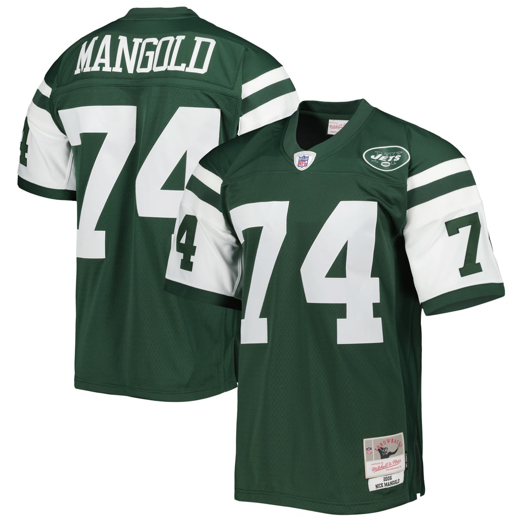 Men's New York Jets Nick Mangold Mitchell & Ness Green Legacy Replica Jersey - Image 1