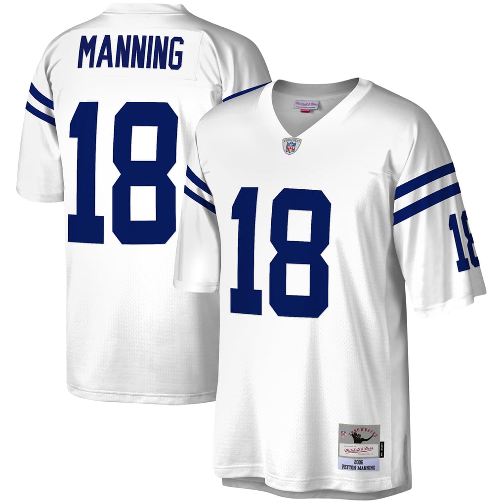 Men's Indianapolis Colts Peyton Manning Mitchell & Ness White Legacy Replica Jersey - Image 2