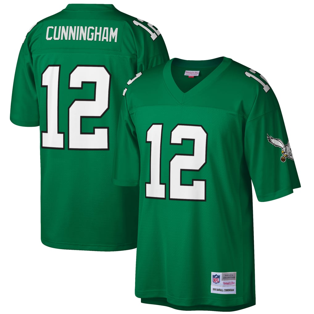 Men's Philadelphia Eagles Randall Cunningham Mitchell & Ness Kelly Green Big & Tall 1990 Retired Player Replica Jersey - Image 2