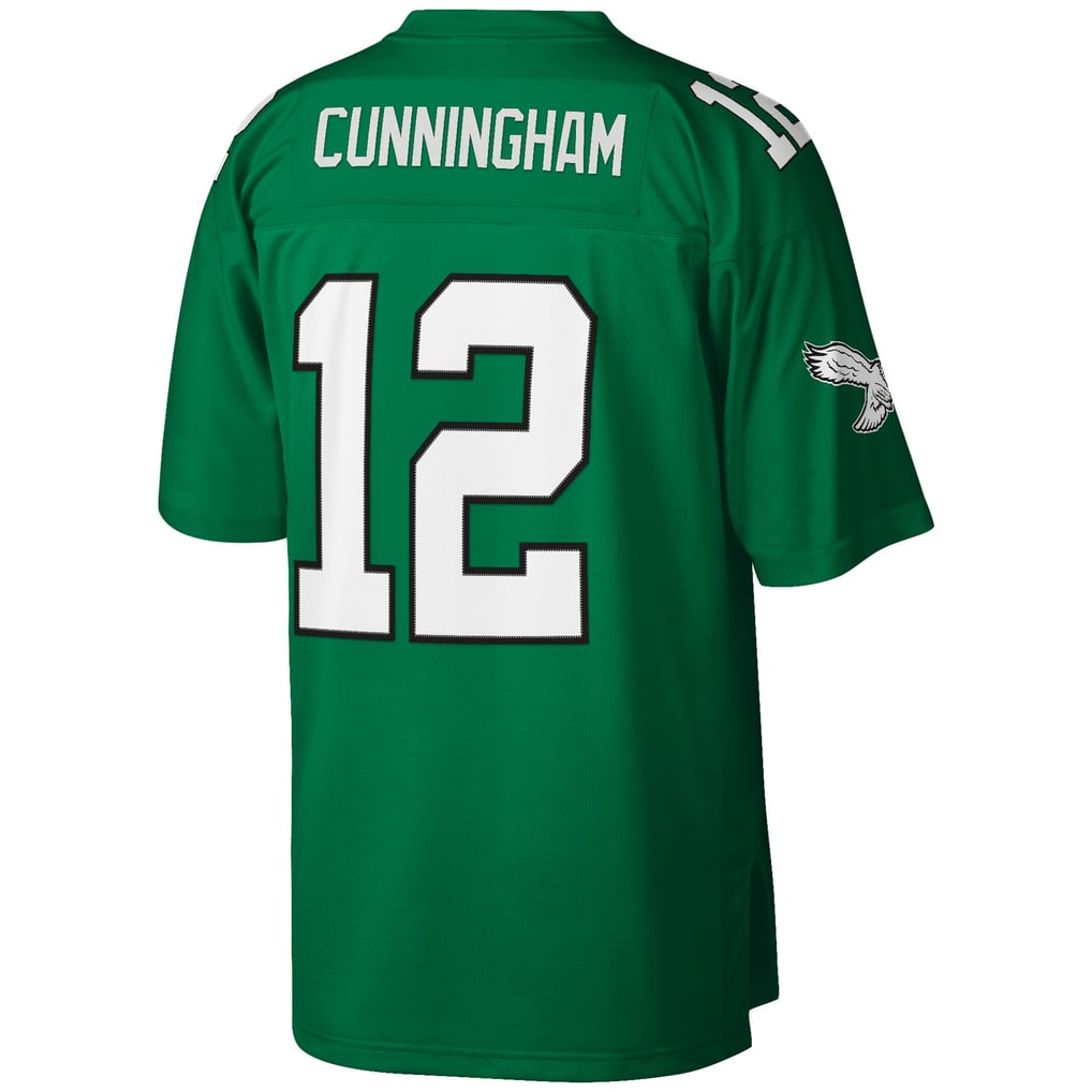 Men's Philadelphia Eagles Randall Cunningham Mitchell & Ness Kelly Green Big & Tall 1990 Retired Player Replica Jersey - Image 4