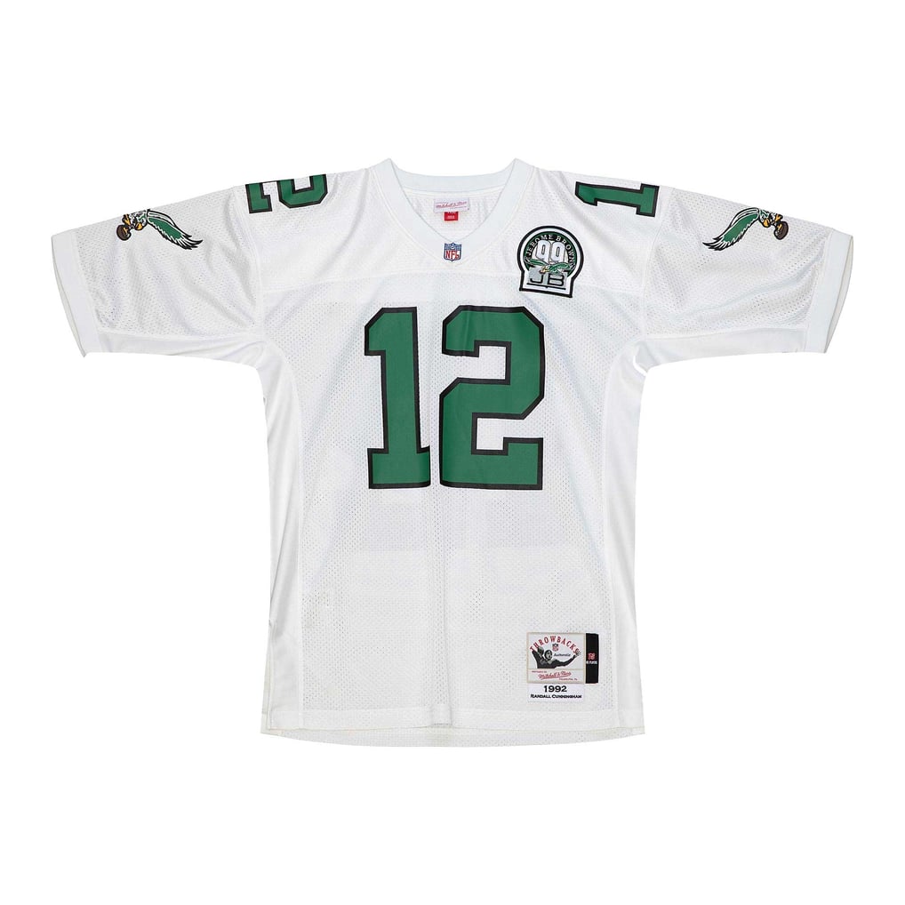 Men's Philadelphia Eagles 1992 Randall Cunningham Mitchell & Ness White Authentic Throwback Retired Player Jersey - Image 3