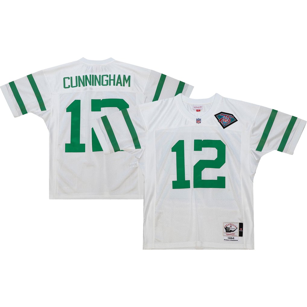 Men's Philadelphia Eagles 1994 Randall Cunningham Mitchell & Ness White Authentic Throwback Retired Player Jersey - Image 2
