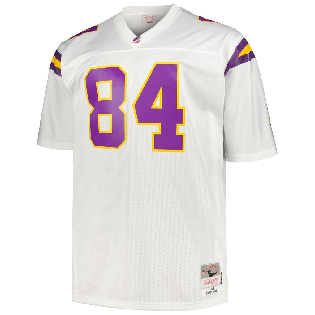 Men's Minnesota Vikings Randy Moss Mitchell & Ness White Big & Tall 1998 Legacy Retired Player Jersey - Image 3