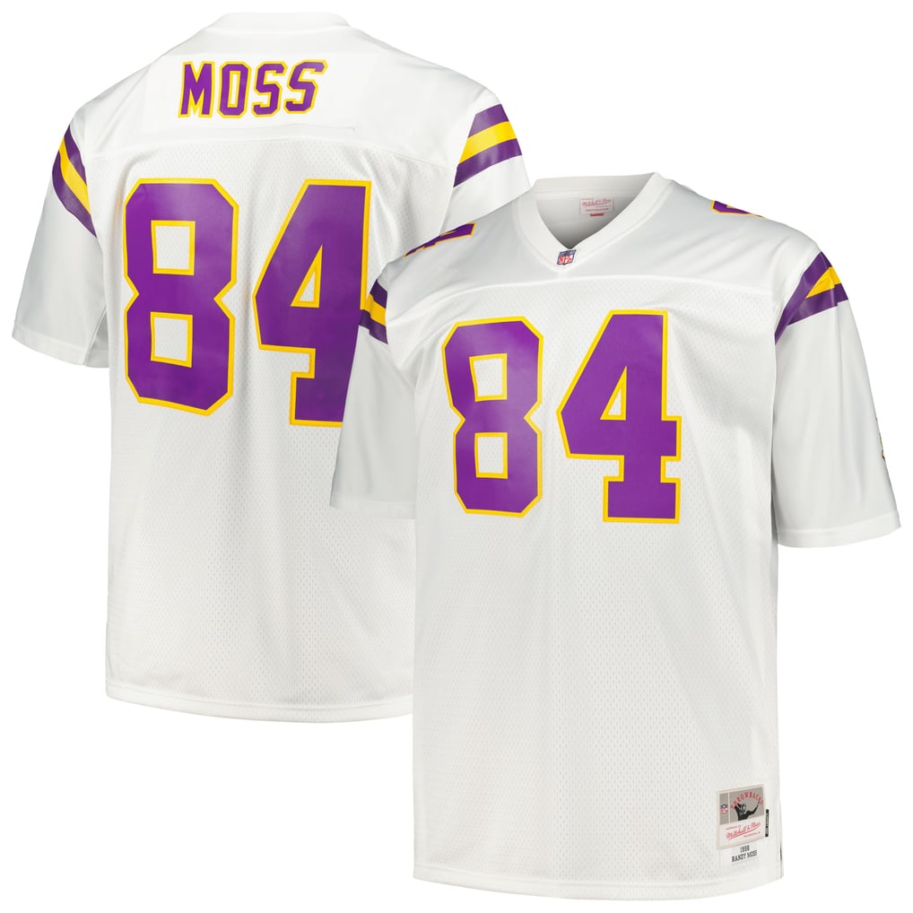 Men's Minnesota Vikings Randy Moss Mitchell & Ness White Big & Tall 1998 Legacy Retired Player Jersey - Image 1