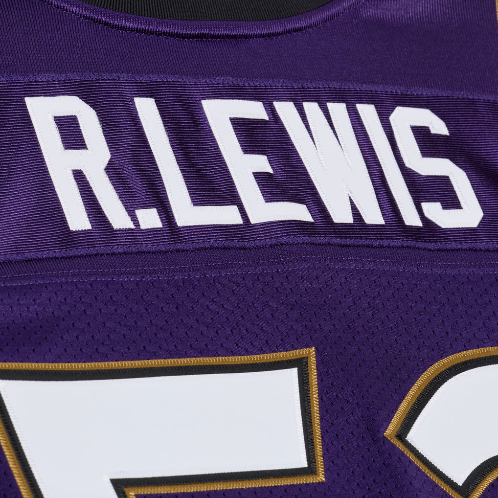 Men's Baltimore Ravens Ray Lewis Mitchell & Ness Purple 1996 Authentic Throwback Jersey