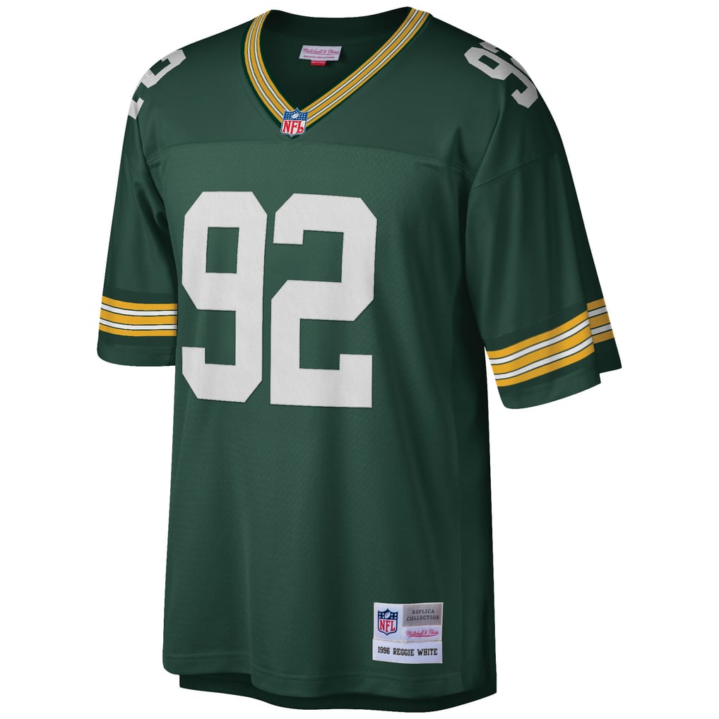 Men's Green Bay Packers Reggie White Mitchell & Ness Green Big & Tall 1996 Retired Player Replica Jersey - Image 3