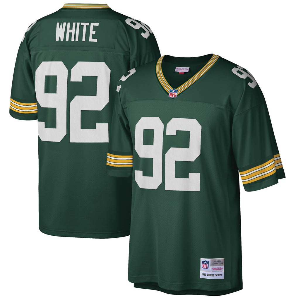 Men's Green Bay Packers Reggie White Mitchell & Ness Green Big & Tall 1996 Retired Player Replica Jersey - Image 1