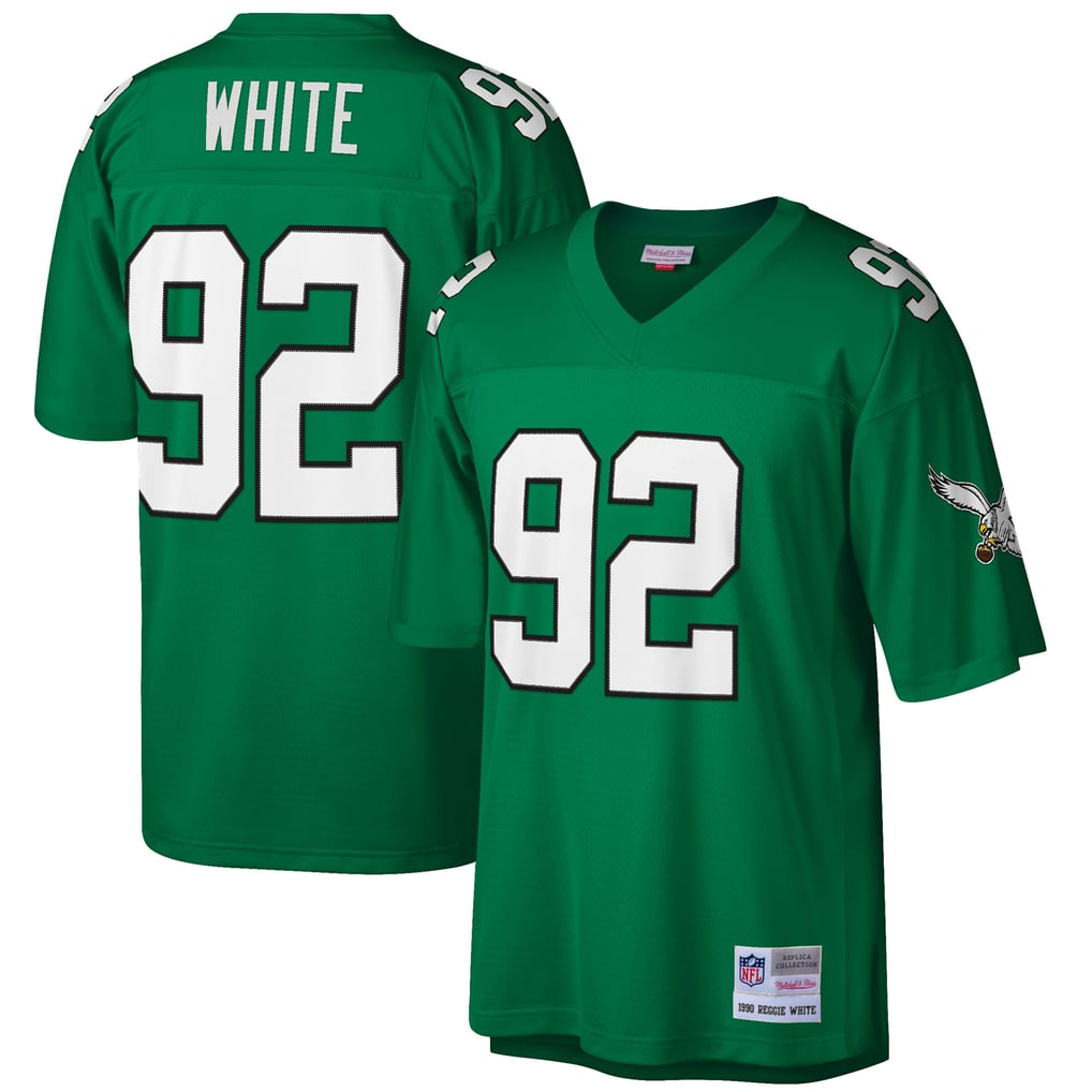 Men's Philadelphia Eagles Reggie White Mitchell & Ness Kelly Green Big & Tall 1990 Retired Player Replica Jersey - Image 2