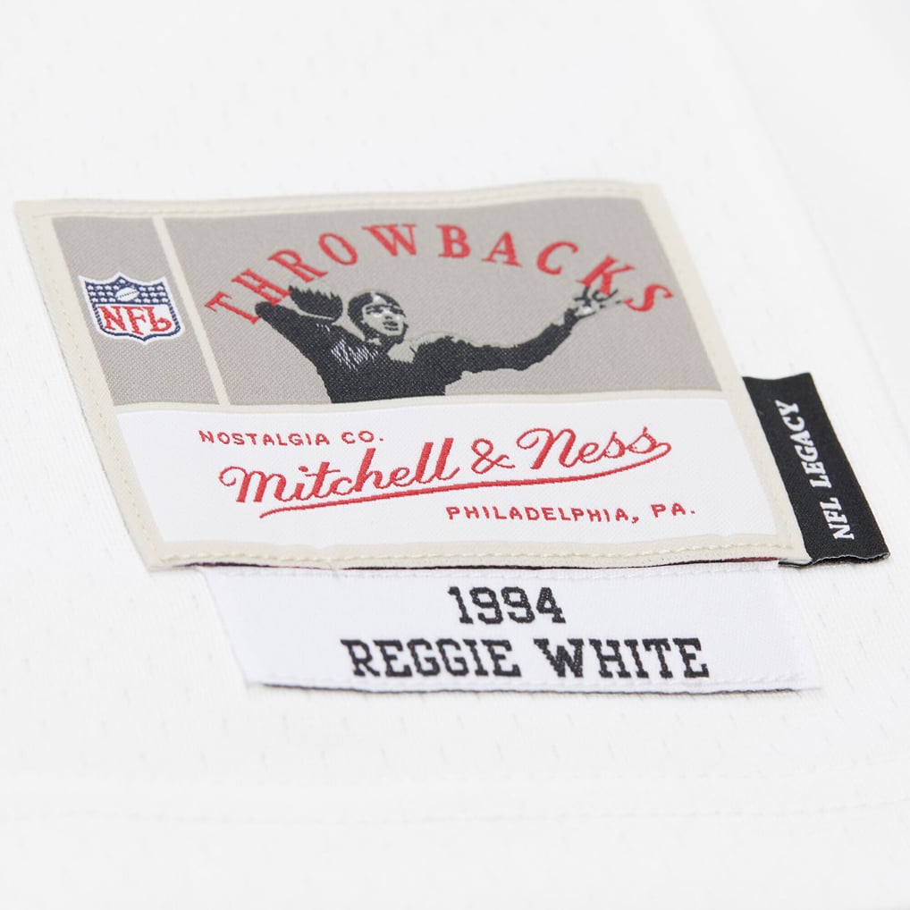 Men's Green Bay Packers Reggie White Mitchell & Ness White 1994 Legacy Replica Jersey - Image 6