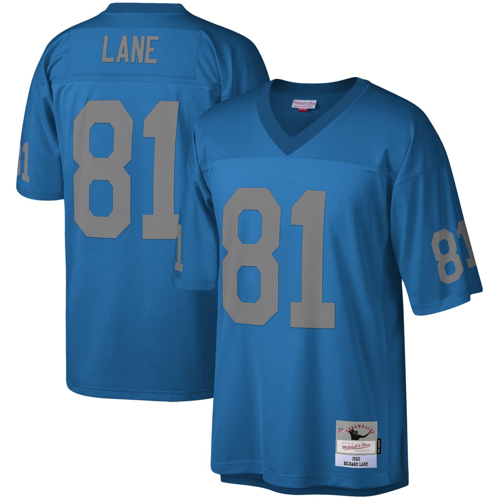 Men's Detroit Lions Richard Lane Mitchell & Ness Blue Legacy Replica Jersey - Image 2