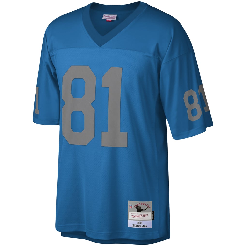 Men's Detroit Lions Richard Lane Mitchell & Ness Blue Legacy Replica Jersey - Image 3
