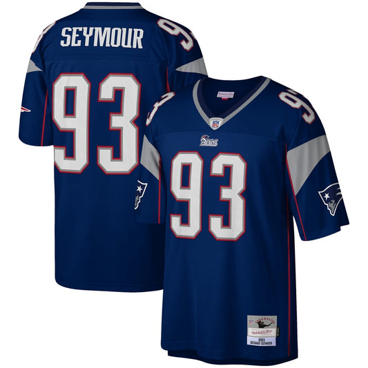 Men's New England Patriots Richard Seymour Mitchell & Ness Navy Legacy Replica Jersey - Image 1