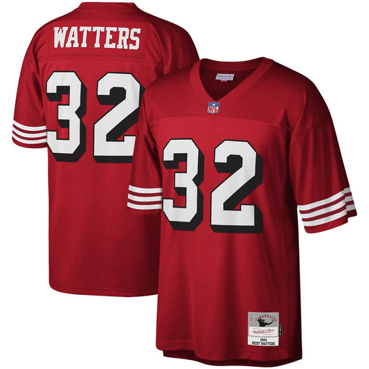 Men's San Francisco 49ers Ricky Watters Mitchell & Ness Scarlet Legacy Replica Jersey - Image 1