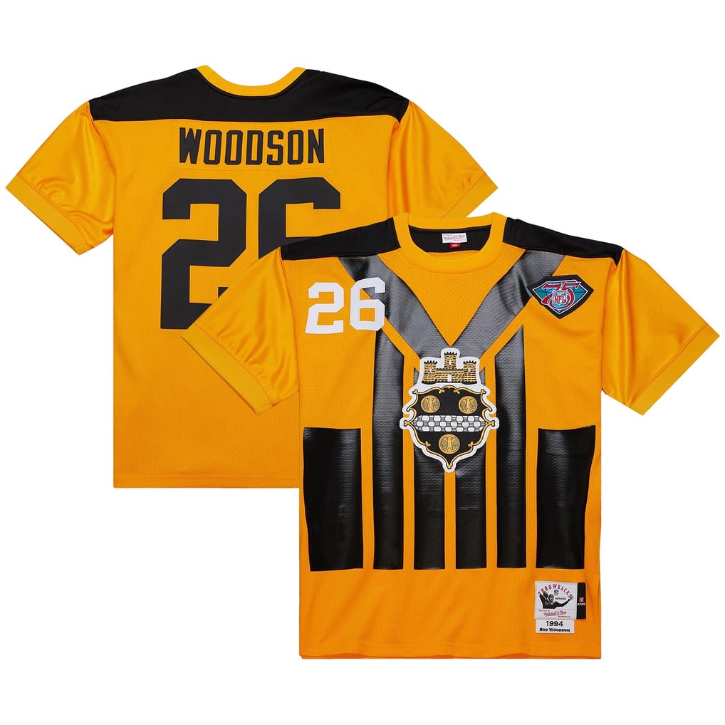 Men's Pittsburgh Steelers 1994 Rod Woodson Mitchell & Ness Gold Authentic Throwback Retired Player Jersey - Image 1