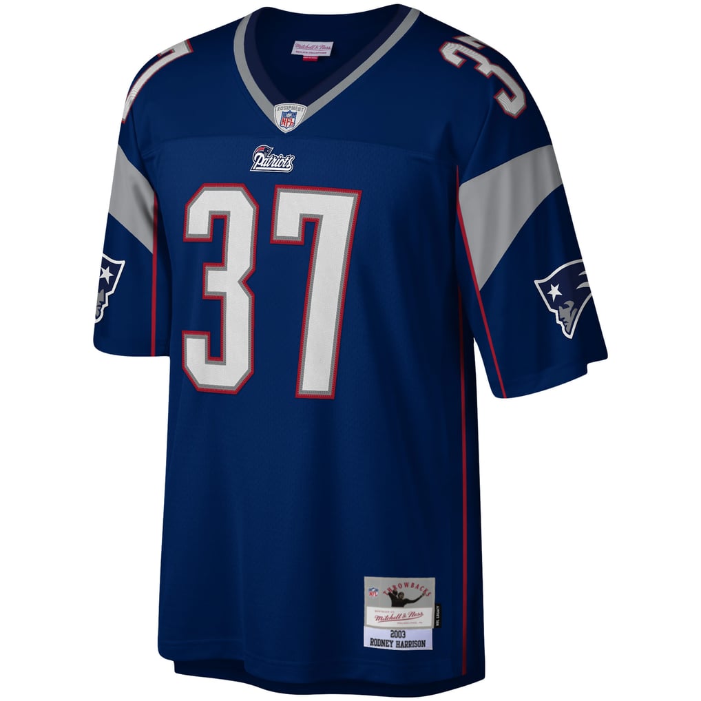 Men's New England Patriots Rodney Harrison Mitchell & Ness Navy Legacy Replica Jersey - Image 3