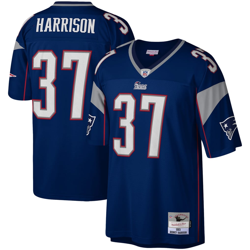 Men's New England Patriots Rodney Harrison Mitchell & Ness Navy Legacy Replica Jersey - Image 1