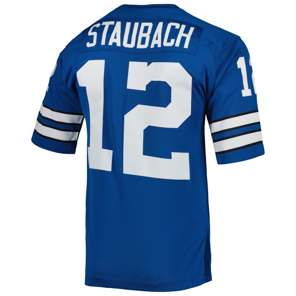 Men's Dallas Cowboys 1971 Roger Staubach Mitchell & Ness Royal Authentic Throwback Retired Player Jersey - Image 4