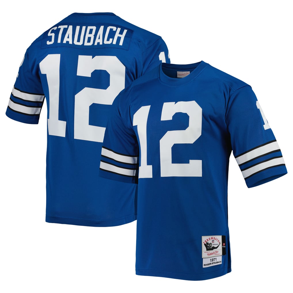 Men's Dallas Cowboys 1971 Roger Staubach Mitchell & Ness Royal Authentic Throwback Retired Player Jersey - Image 1