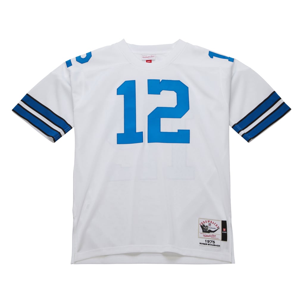 Men's Dallas Cowboys 1975 Roger Staubach Mitchell & Ness White Authentic Throwback Retired Player Jersey - Image 3