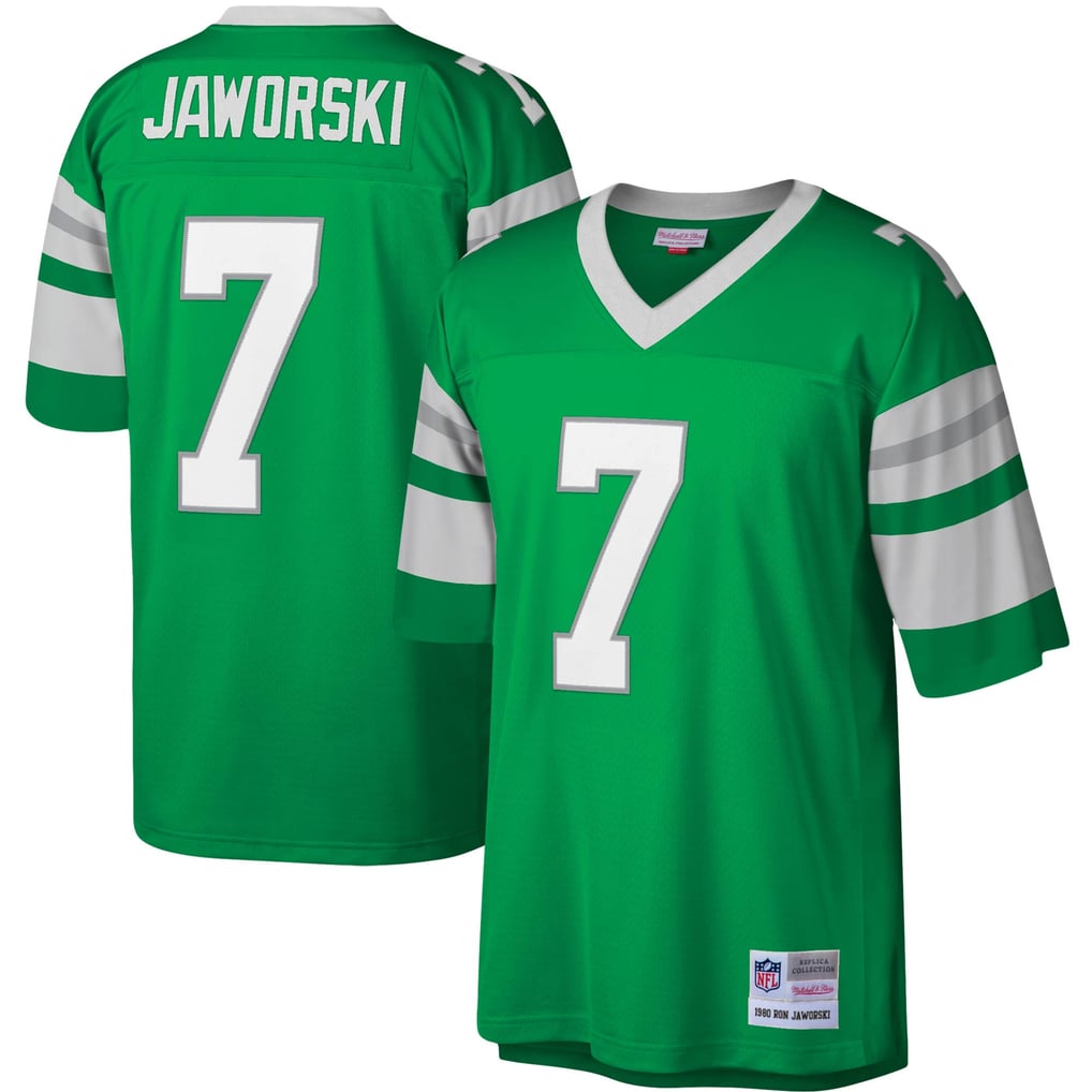 Men's Philadelphia Eagles Ron Jaworski Mitchell & Ness Kelly Green Legacy Replica Jersey - Image 1