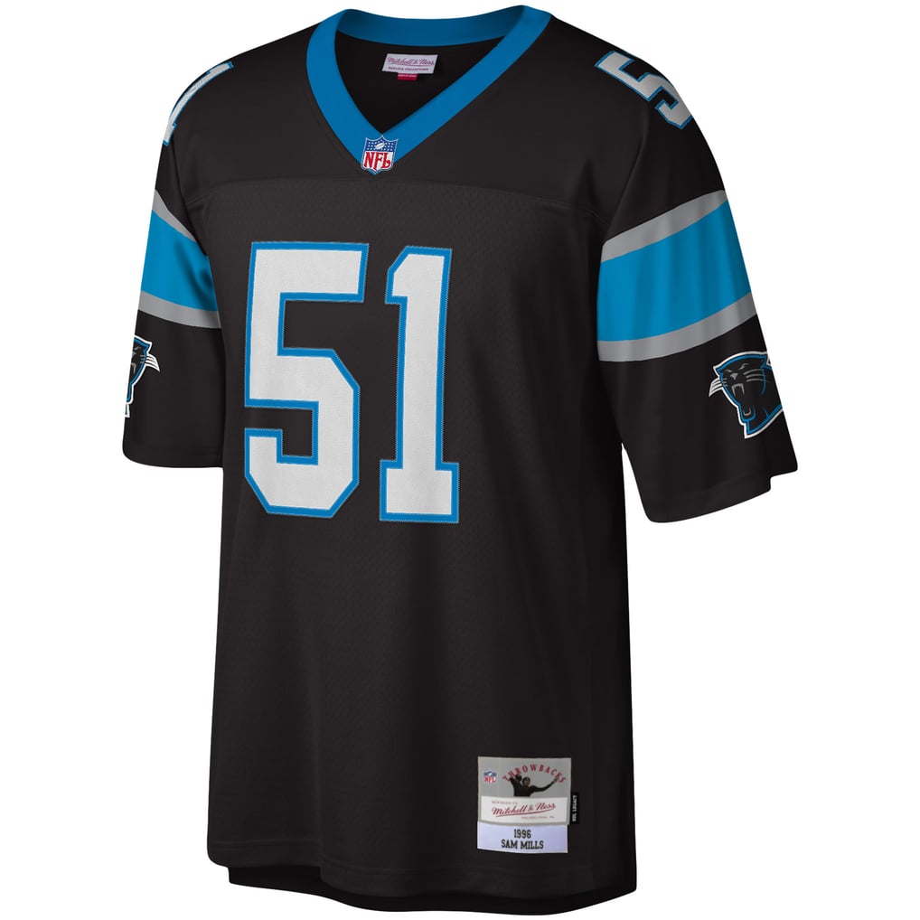 Men's Carolina Panthers Sam Mills Mitchell & Ness Black Legacy Replica Jersey - Image 3