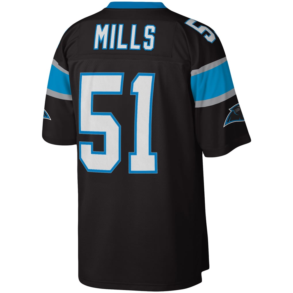Men's Carolina Panthers Sam Mills Mitchell & Ness Black Legacy Replica Jersey - Image 4