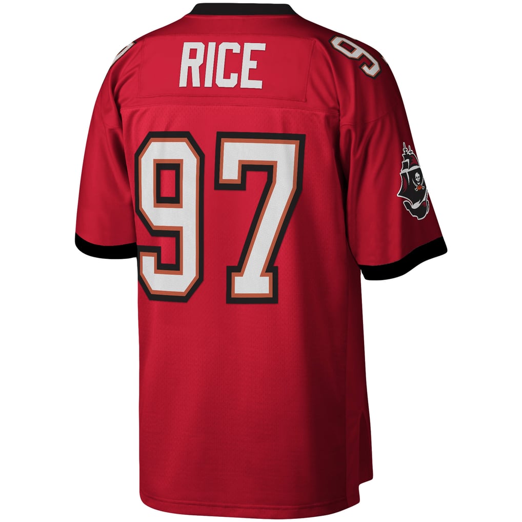 Men's Tampa Bay Buccaneers Simeon Rice Mitchell & Ness Red Legacy Replica Jersey - Image 4
