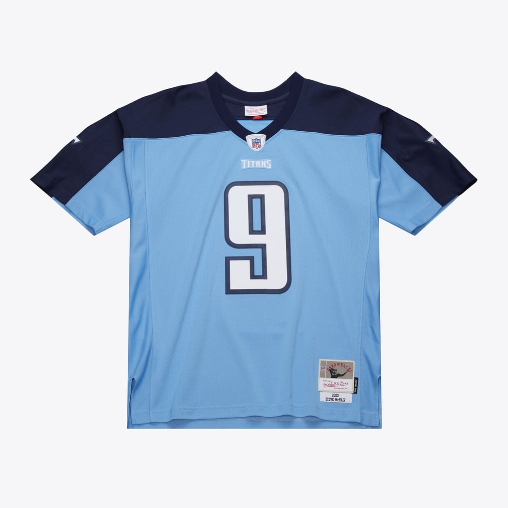 Men's Tennessee Titans Steve McNair Mitchell & Ness Light Blue 2003 Legacy Replica Jersey - Image 2