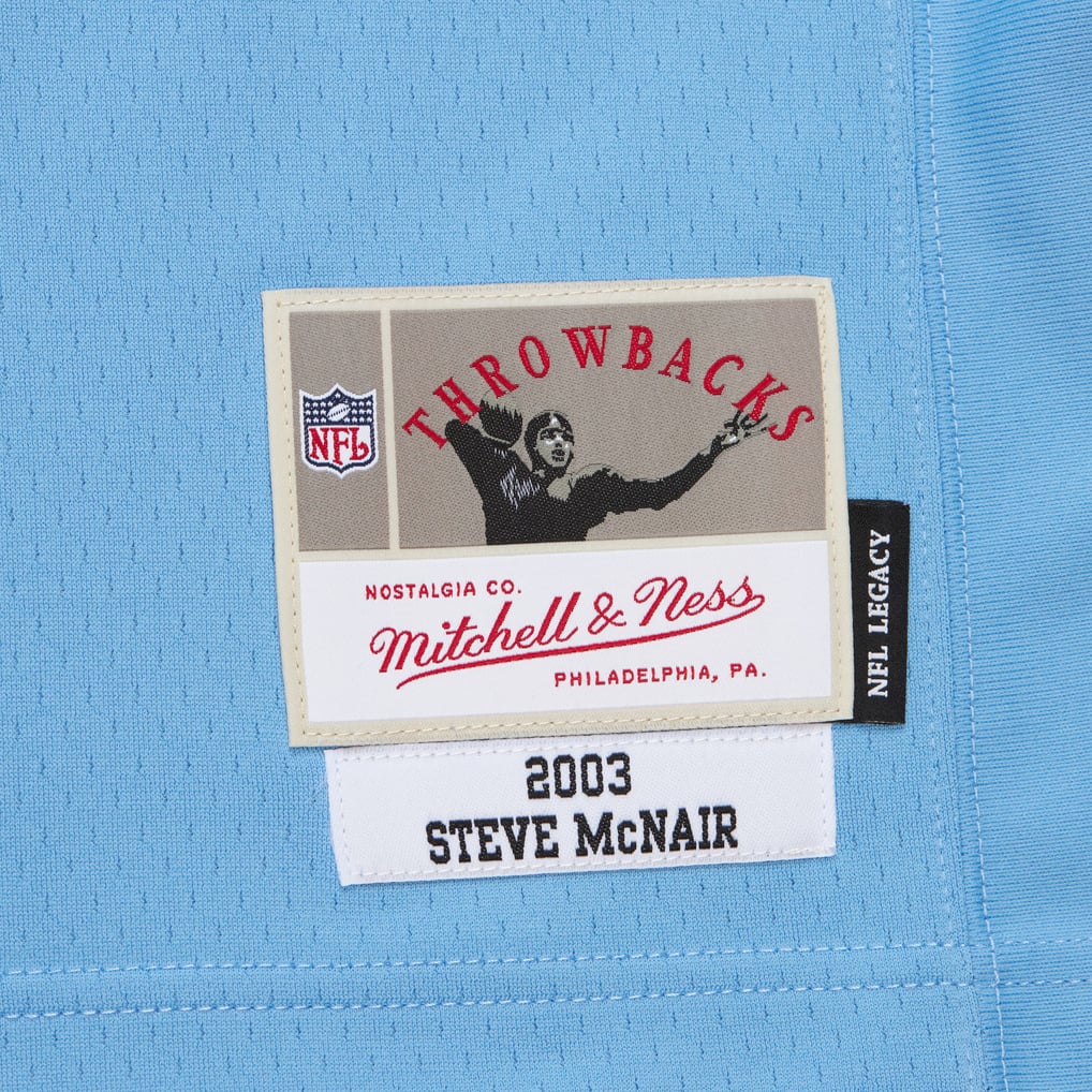 Men's Tennessee Titans Steve McNair Mitchell & Ness Light Blue 2003 Legacy Replica Jersey - Image 7