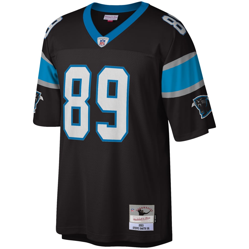 Men's Carolina Panthers Steve Smith Mitchell & Ness Black Legacy Replica Jersey - Image 3