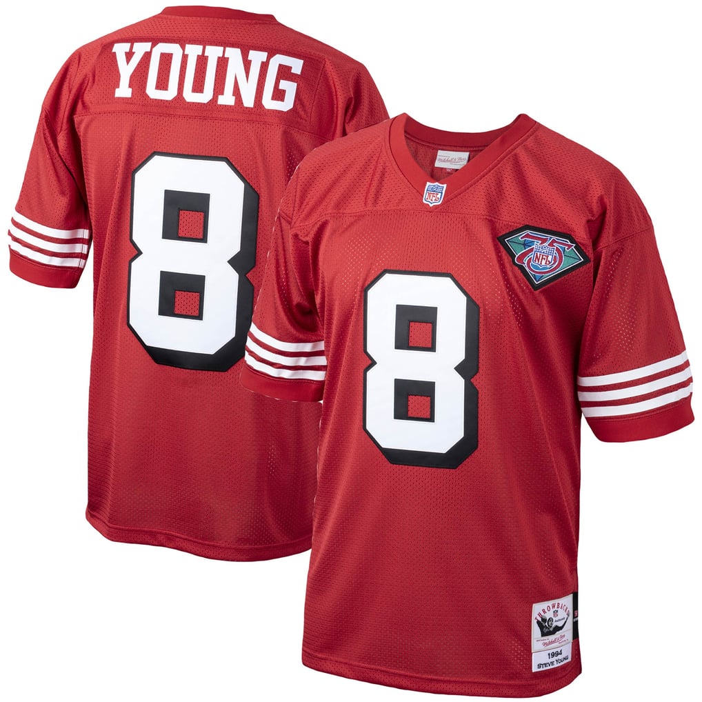 Men's San Francisco 49ers 1994 Steve Young Mitchell & Ness Scarlet Authentic Throwback Retired Player Jersey - Image 1