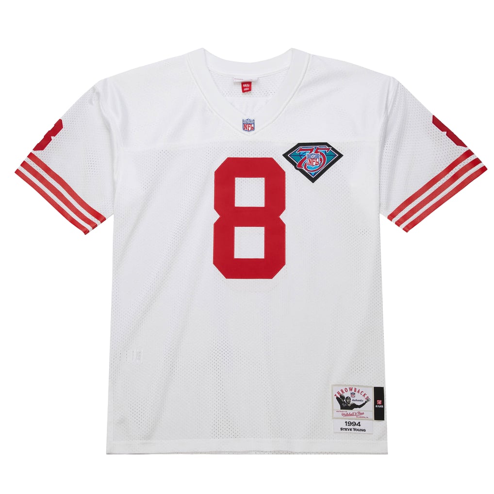 Men's San Francisco 49ers 1994 Steve Young Mitchell & Ness White Authentic Throwback Retired Player Jersey - Image 3