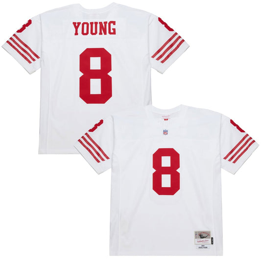Men's San Francisco 49ers Steve Young Mitchell & Ness White 1994 Legacy Replica Jersey - Image 1