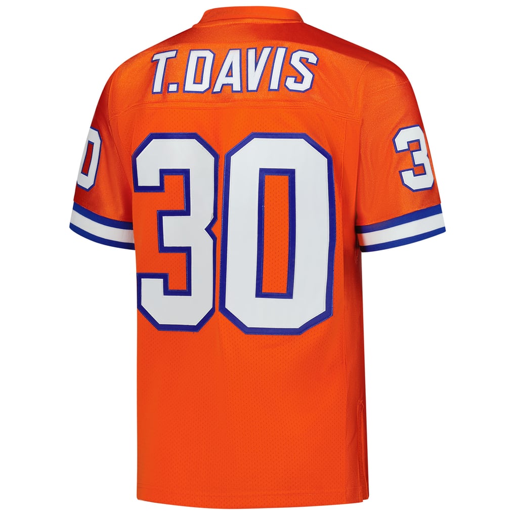 Men's Denver Broncos Terrell Davis Mitchell & Ness Orange 1995 Authentic Throwback Retired Player Jersey - Image 4