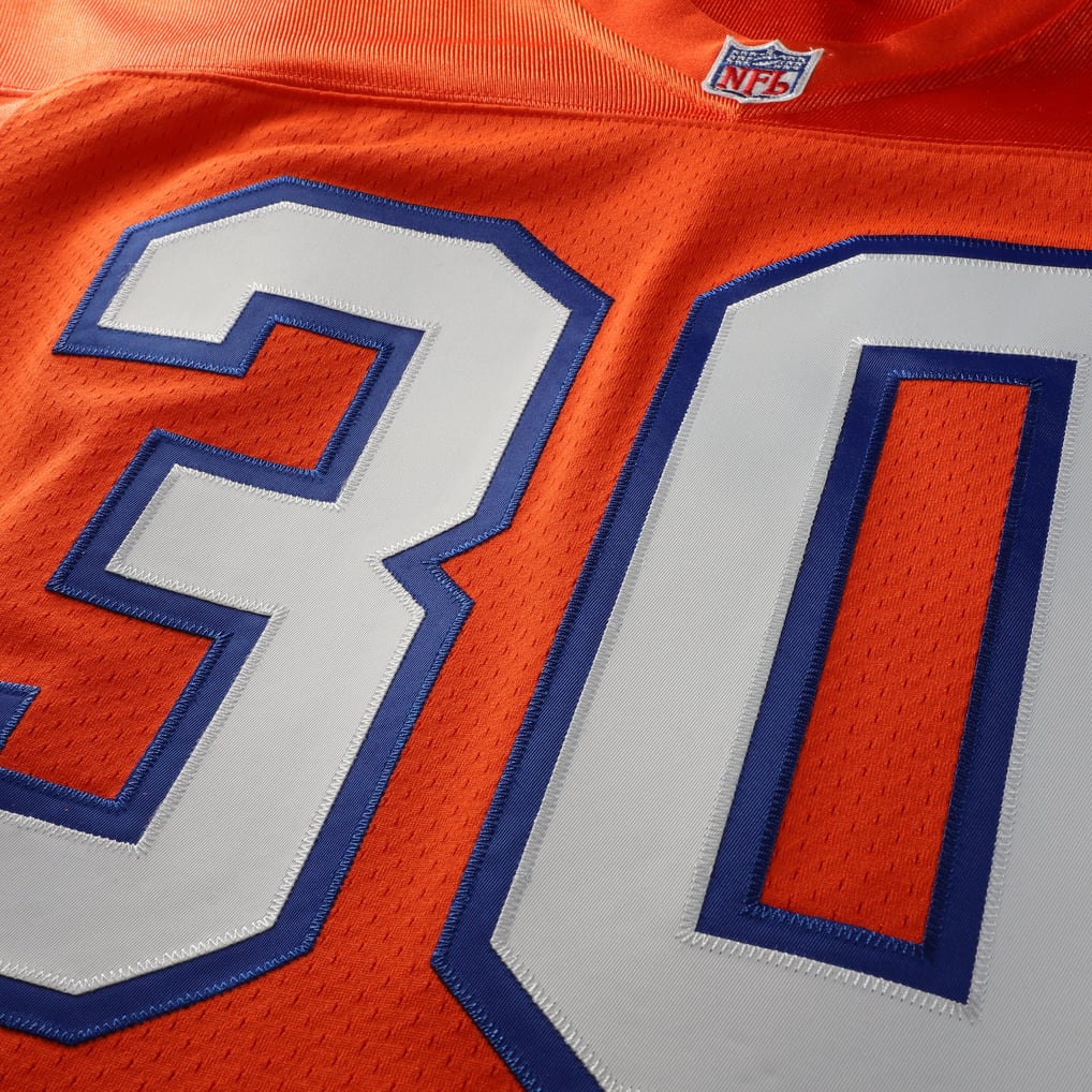 Men's Denver Broncos Terrell Davis Mitchell & Ness Orange 1995 Authentic Throwback Retired Player Jersey - Image 8