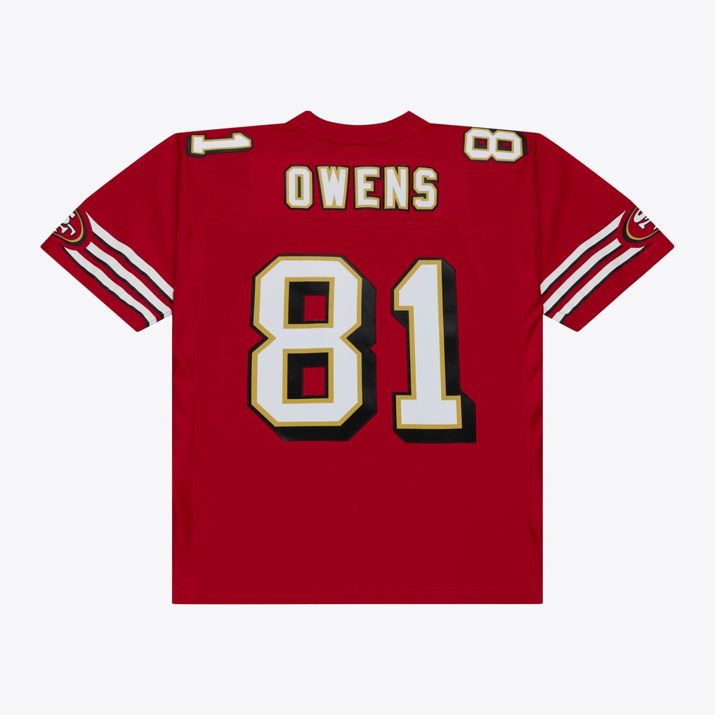 Men's San Francisco 49ers Terrell Owens Mitchell & Ness Red 1996 Legacy Replica Player Jersey - Image 3