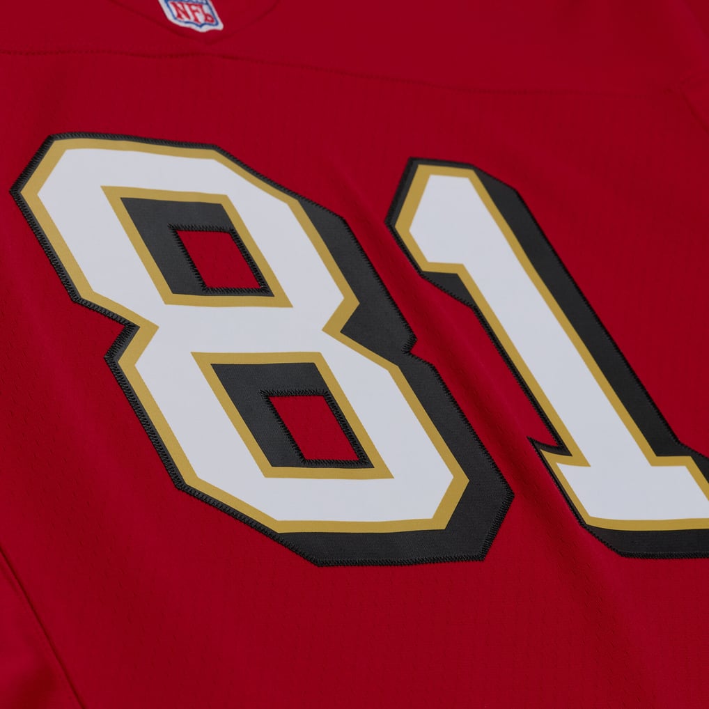 Men's San Francisco 49ers Terrell Owens Mitchell & Ness Red 1996 Legacy Replica Player Jersey - Image 5