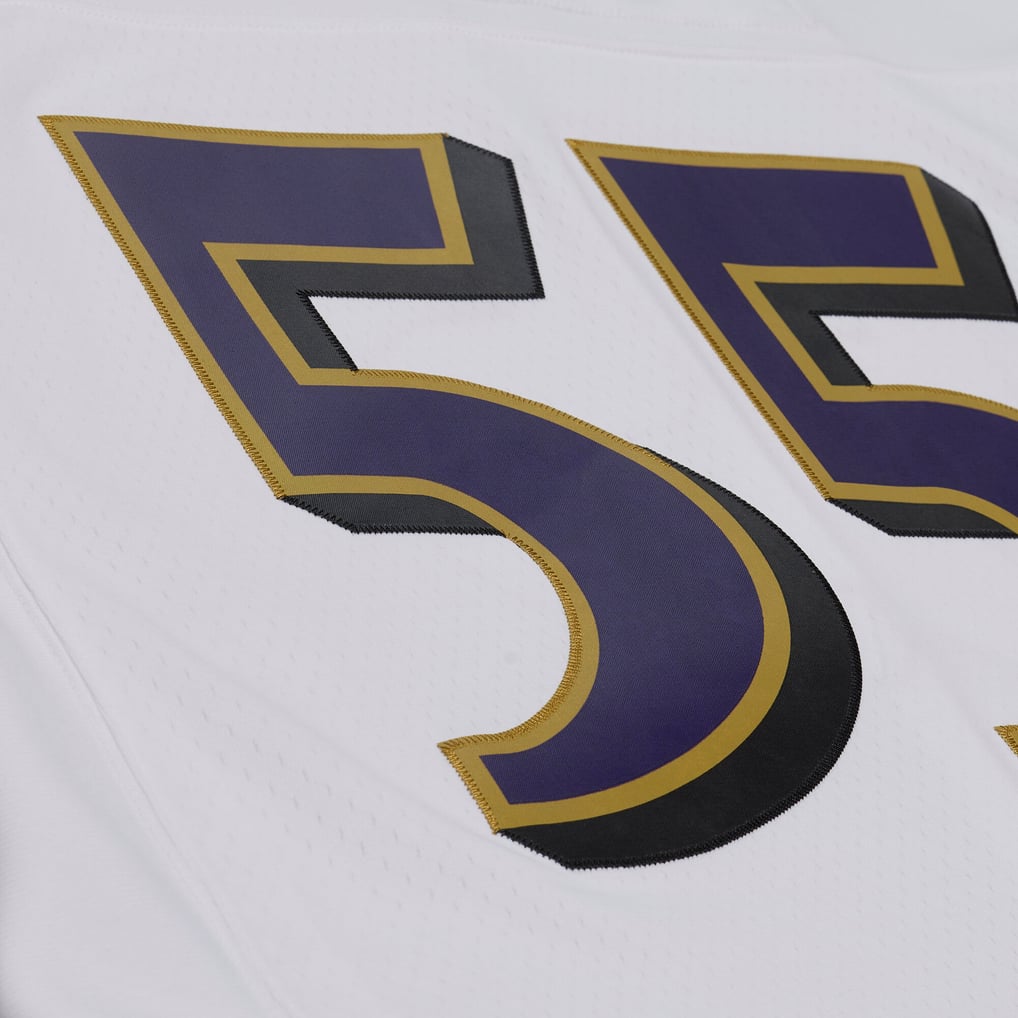 Men's Baltimore Ravens Terrell Suggs Mitchell & Ness White 2003 Legacy Replica Player Jersey