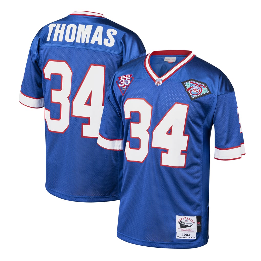 Men's Buffalo Bills 1985 Thurman Thomas Mitchell & Ness Royal Authentic Throwback Retired Player Jersey - Image 2