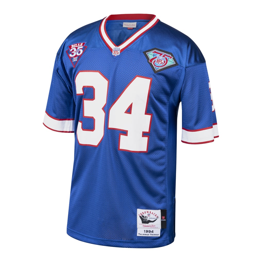 Men's Buffalo Bills 1985 Thurman Thomas Mitchell & Ness Royal Authentic Throwback Retired Player Jersey - Image 3
