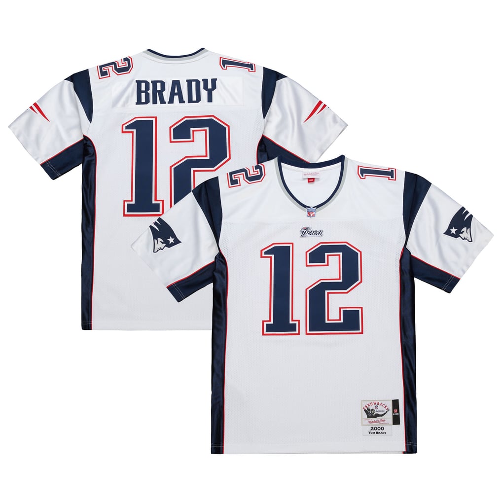 Men's New England Patriots Tom Brady Mitchell & Ness White 2000 Authentic Jersey - Image 1