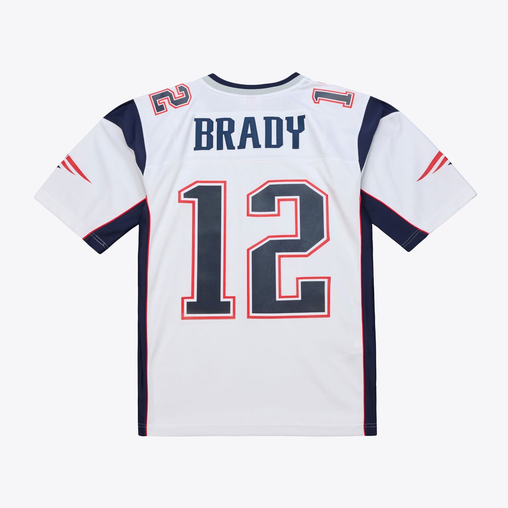 Men's New England Patriots Tom Brady Mitchell & Ness White 2000 Legacy Replica Jersey - Image 3