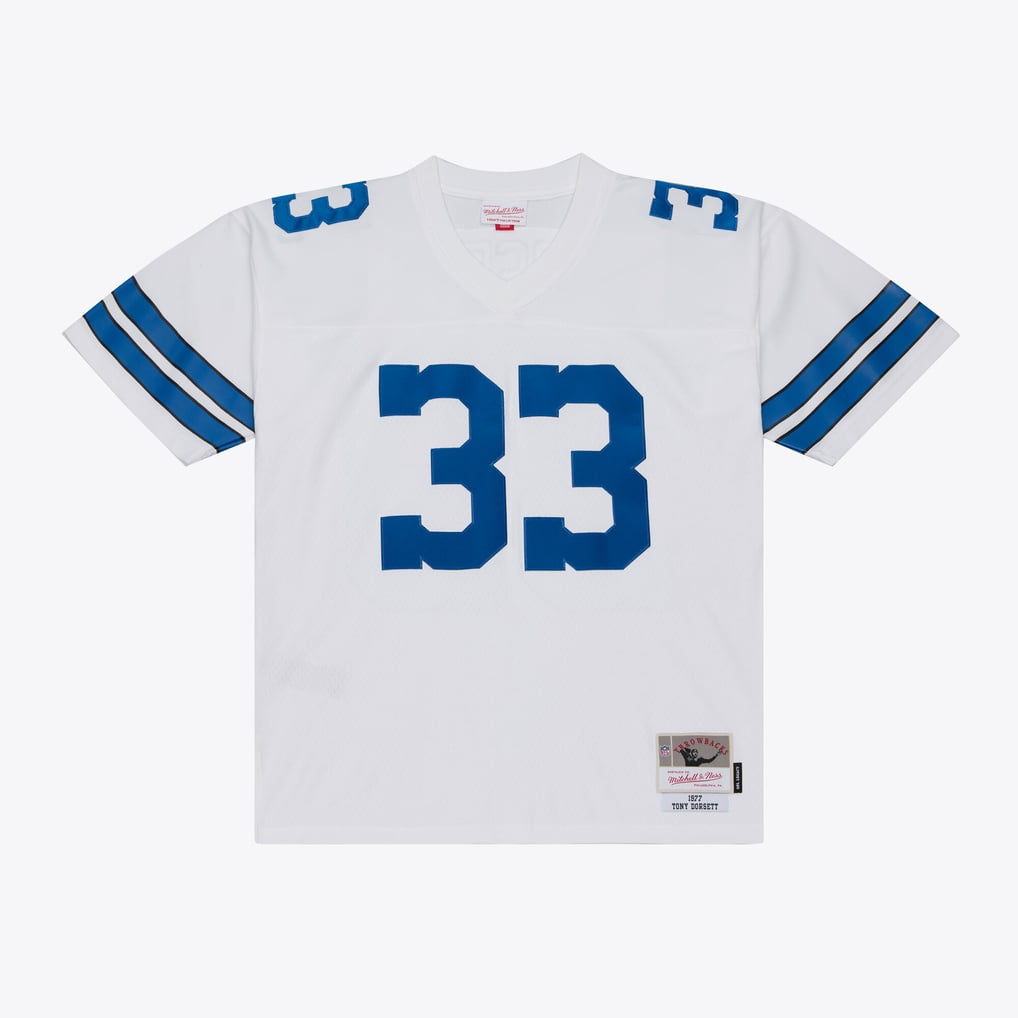 Men's Dallas Cowboys Tony Dorsett Mitchell & Ness White Retired Legacy Replica Player Jersey - Image 1