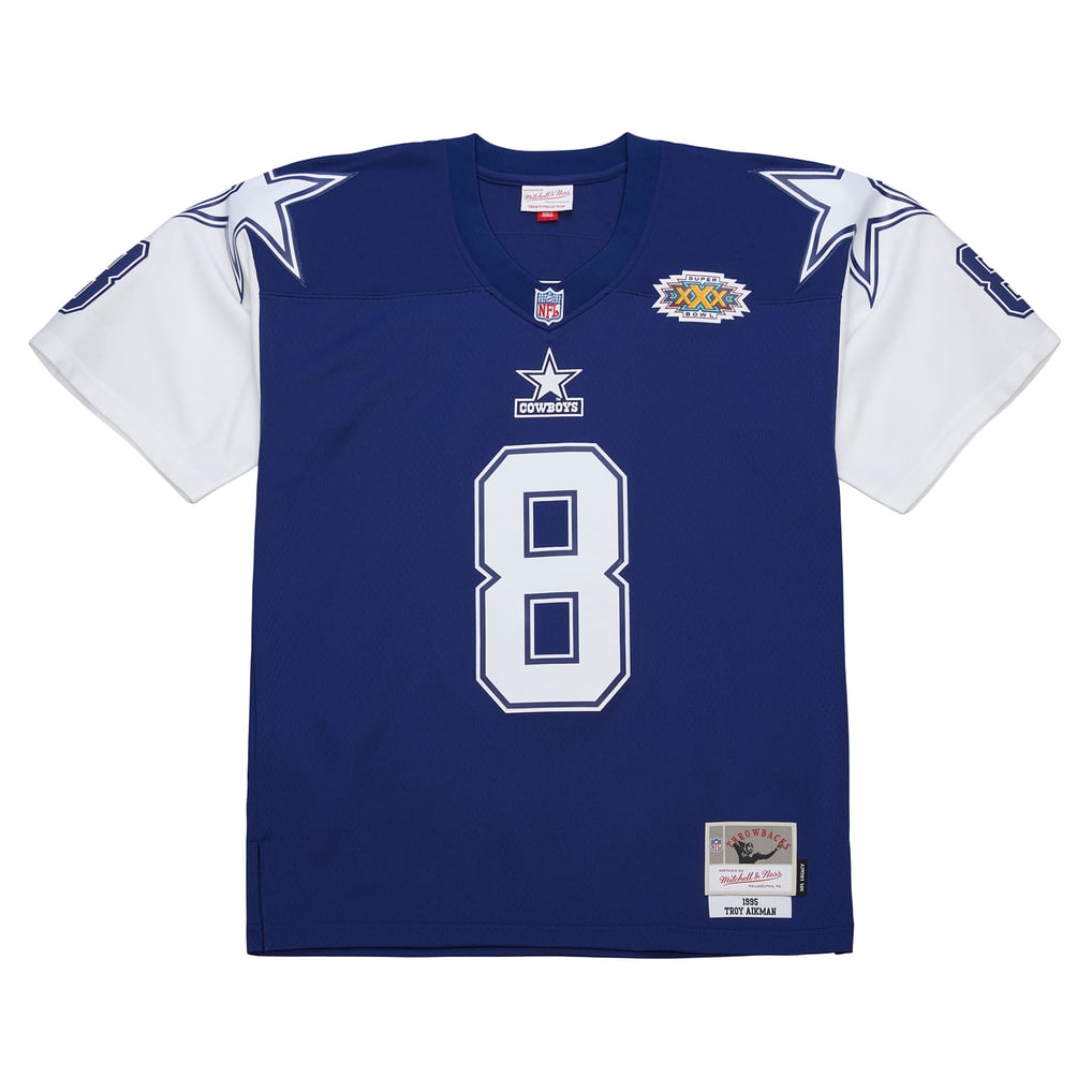 Men's Dallas Cowboys Troy Aikman Mitchell & Ness Navy 1995 Legacy Replica Jersey - Image 3